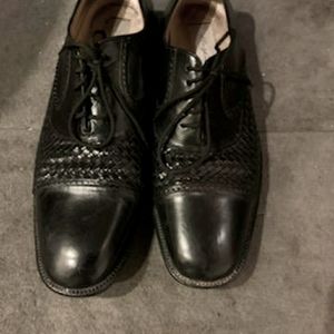 Mezlan Velician Blk Woven Dress Shoes